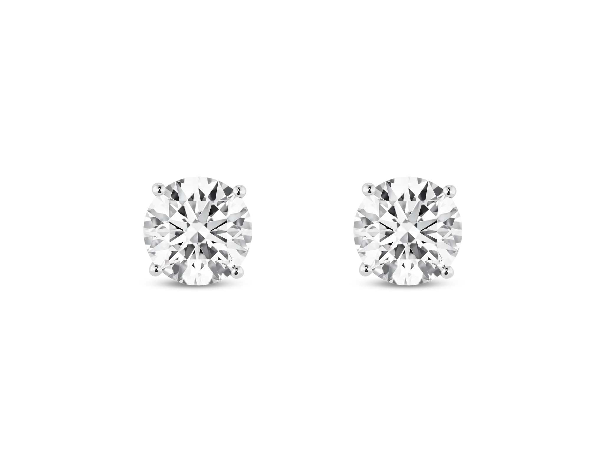 2ctw Lab Grown Diamond Round Solitaire Earrings