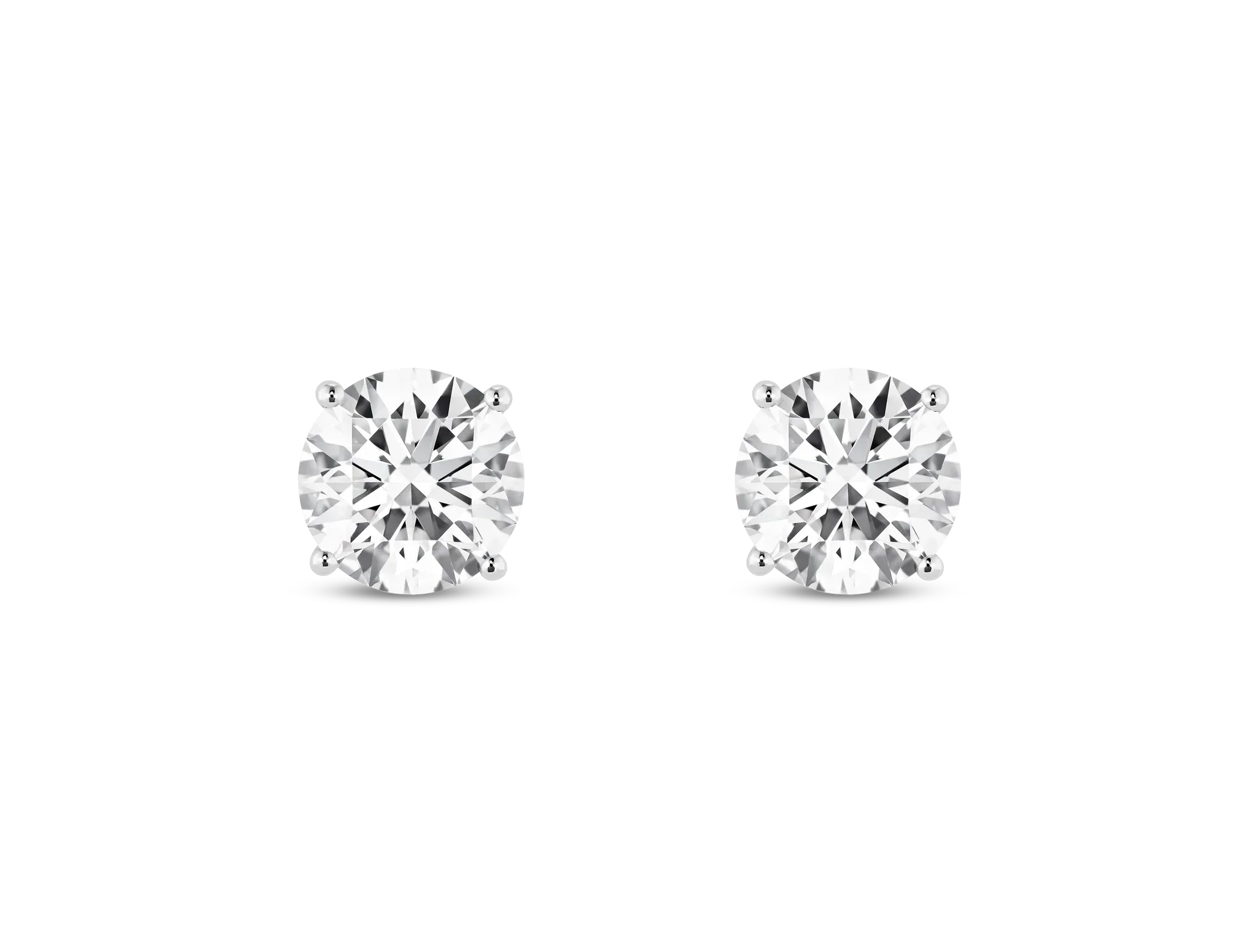 1ctw Lab Grown Diamond  Round Solitaire Earrings