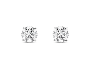 4ctw Lab Grown Diamond  Round Solitaire Earrings