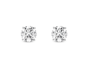 2ctw Lab Grown Diamond Round Solitaire Earrings