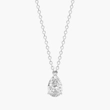 0.25 - 1.00 ctw 14k Pear Teardrop Diamond Lab Grown Solitaire Necklace