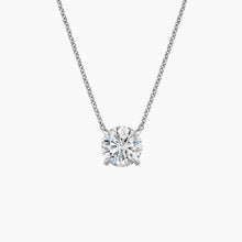 Lab Grown Diamond 2ct TW Round Solitaire Necklace