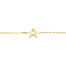 14k Yellow Gold Initial Bracelet Solid